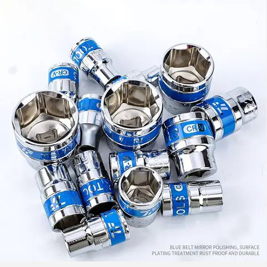 China Goti Set Hegebeck 6-Point Shallow Socket Set 1/2" Drive Metric Standard Cr-V Impact Socket Set External Torx Star Sockets for Mechanic Tools