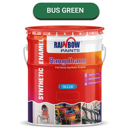 Rainbow Rangdhanu Full Gloss Synthetic Enamel Paint- Bus Green