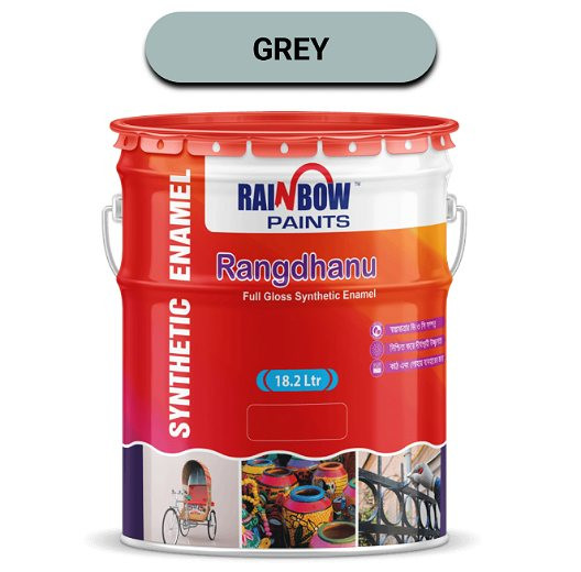 Rainbow Rangdhanu Full Gloss Synthetic Enamel Paint- Grey