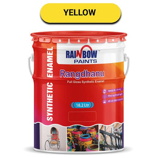 Rainbow Rangdhanu Full Gloss Synthetic Enamel Paint- Yellow EE015