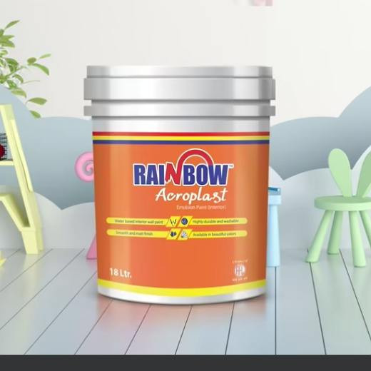 Rainbow Plastic Paint Colors Silver lining 18Ltr