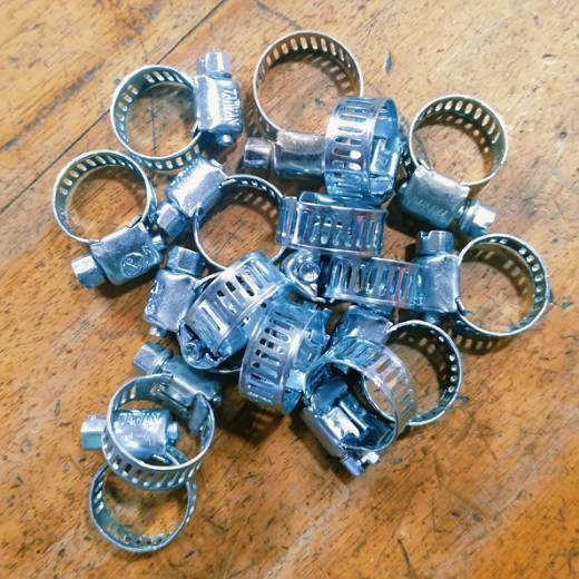 Steel Hose Clamp, Size: 1/2" Inch to 4" Inch Steel Pipe Clamp 11-20mm Diameter Hose Clamp for Water Pipes, Gas Pipes, Spray Pipes,