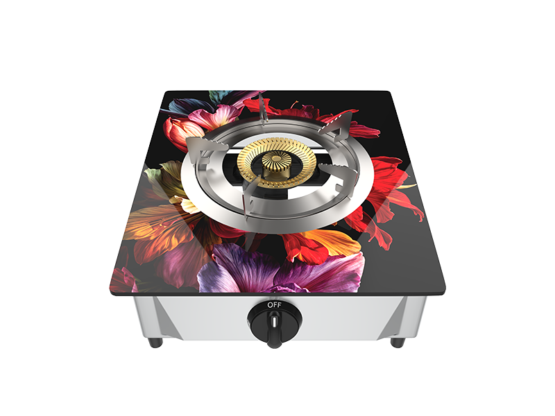JGS-GB01G Floral LPG/NG (Brass Burner)
