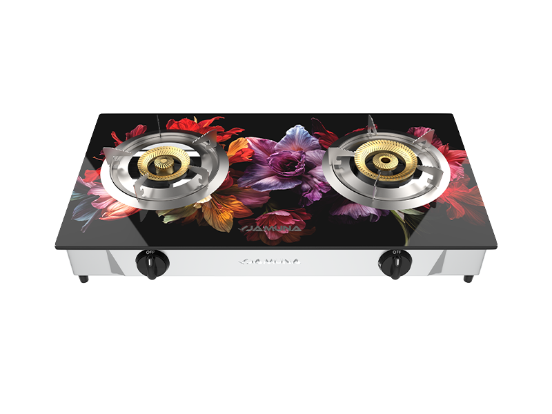 JGS-GB12G Floral LPG/NG (Brass Burner)