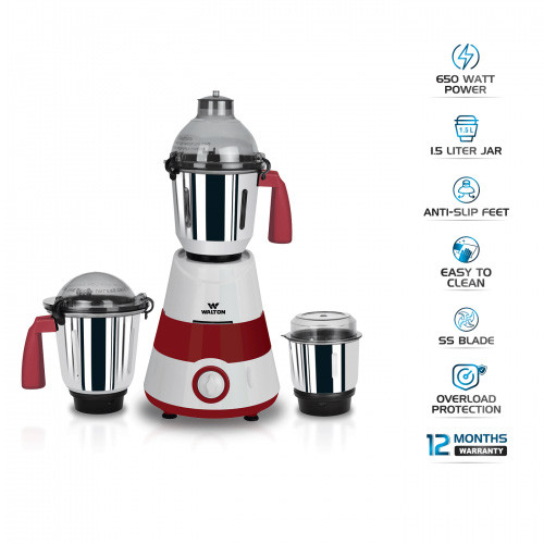 Walton 3in1 SS Heavy Duty Mixer Grinder  WBL-15JM75N