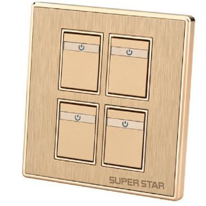 SUPER STAR GLAMOUR 4 GANG ELECTRICAL SWITCH