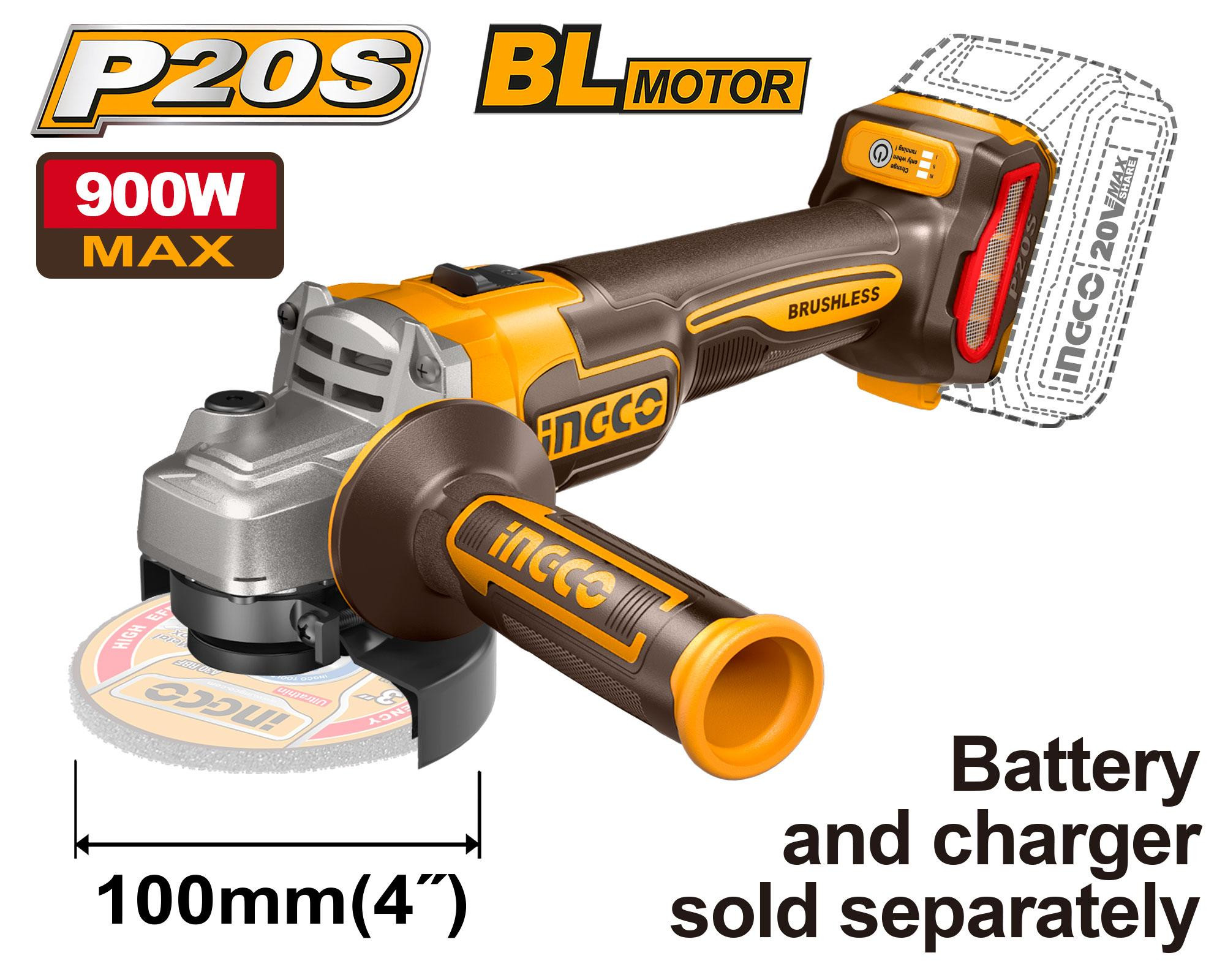 Cordless angle grinder