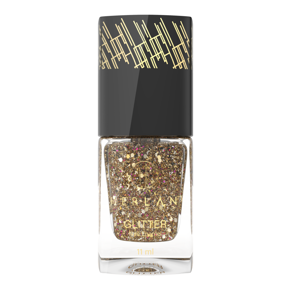 Herlan Glitter Nail Enamel Glistening Gold