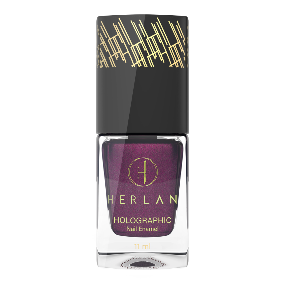 Herlan Holographic Nail Enamel Purple Hearts