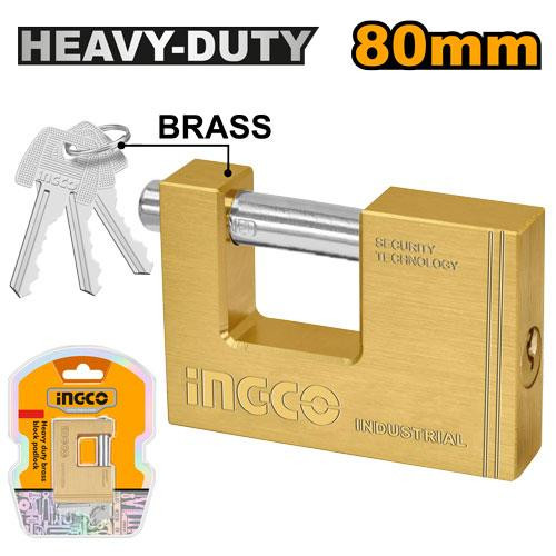 Heavy duty brass block padlock