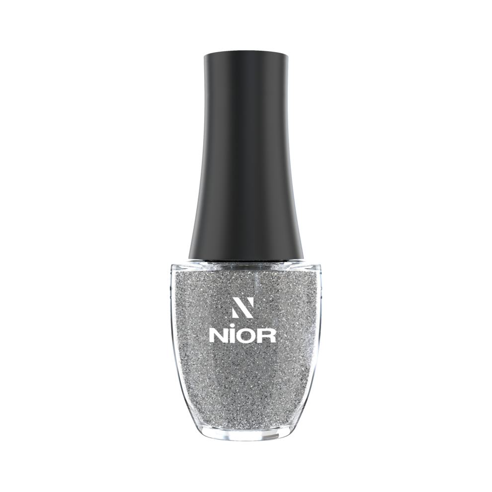 NIOR Glitter Nail Polish Silver Sparkle