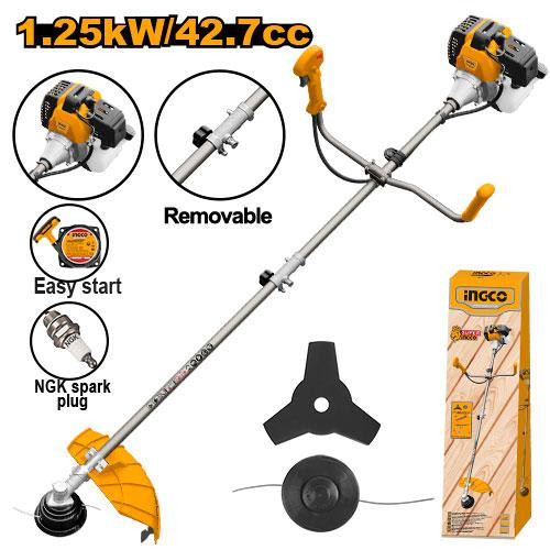 Gasoline grass trimmer and brush cutter