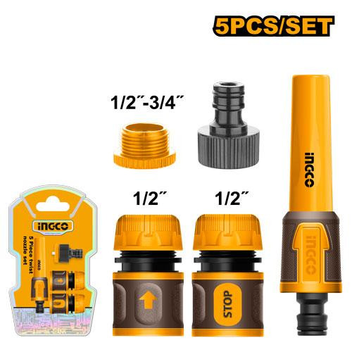 5 Piece twist nozzle set