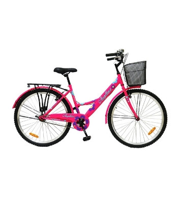 Duranta Steel 1-Spd Angellena Ladies 24" Pink Bicycle With Basket