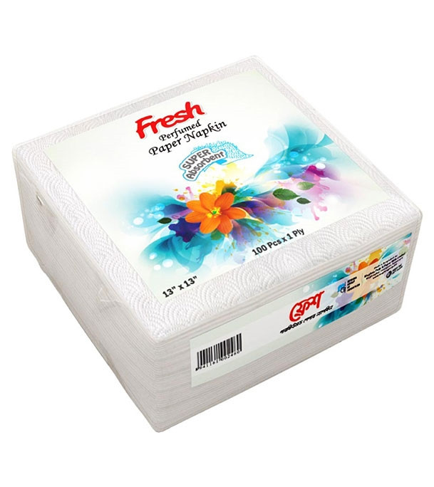 Fresh Paper Napkin White 80 Pcs