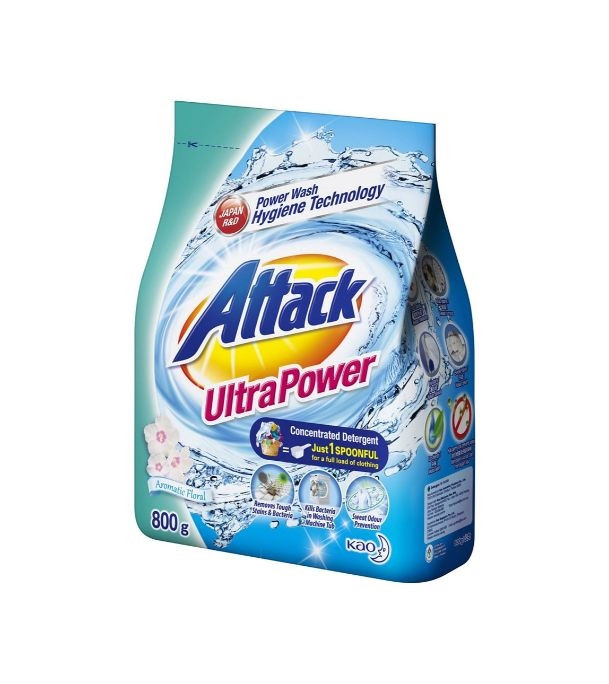 Attack Detergent Powder Ultra Power 800gm