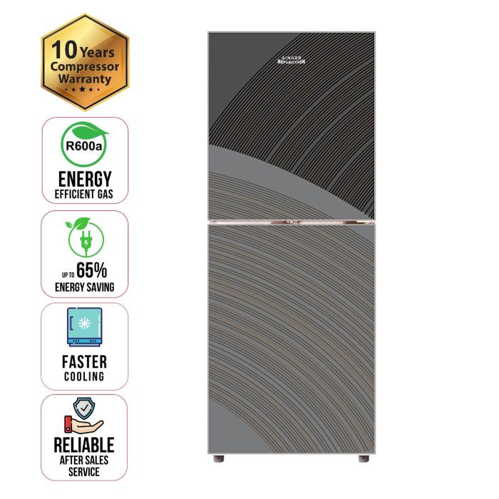 SINGER Top Mount Refrigerator | 273 Ltr | BCD-273R-BG | Black