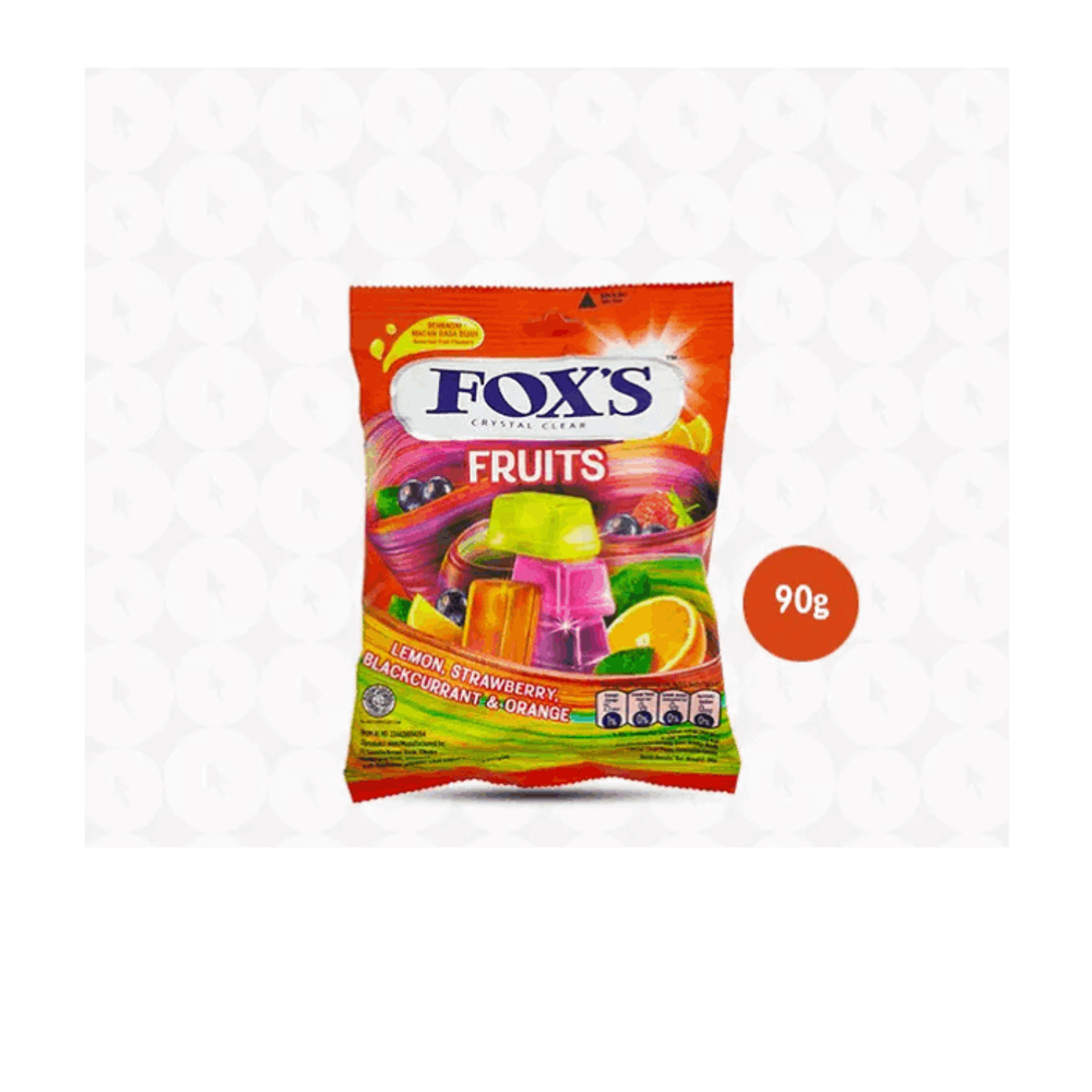 Fox'S Crystal Clear Candy (Fruits Flavored) Packet- 90 gm