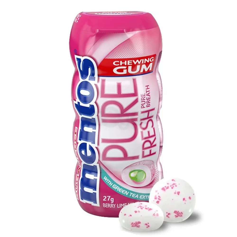 Mentos Pure Fresh Berry Lime Mint Pocket Bottle (Sugar-Free)