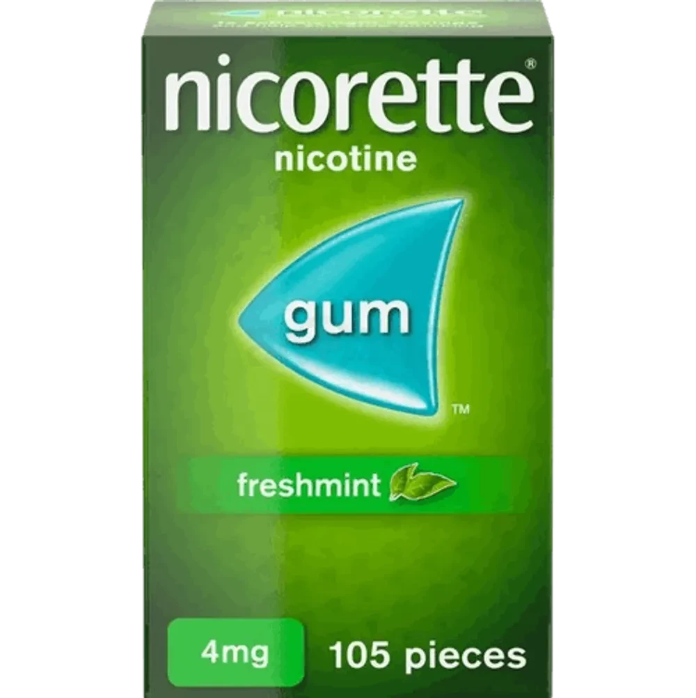 Nicorette Freshmint Gum Nicotine 105 Piece, 4 mg (Stop Smoking Aid)