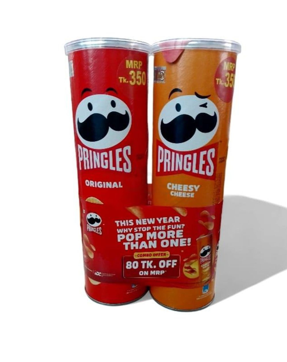 Pringles Orginal & Cheesy Cheese Combo ( 80 TK.OFF ) 268gm