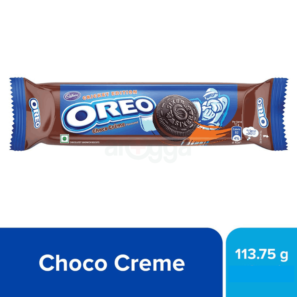 Oreo Cadbury Chocolate Flavour Crème Sandwich Biscuit, 113.75gm Pack