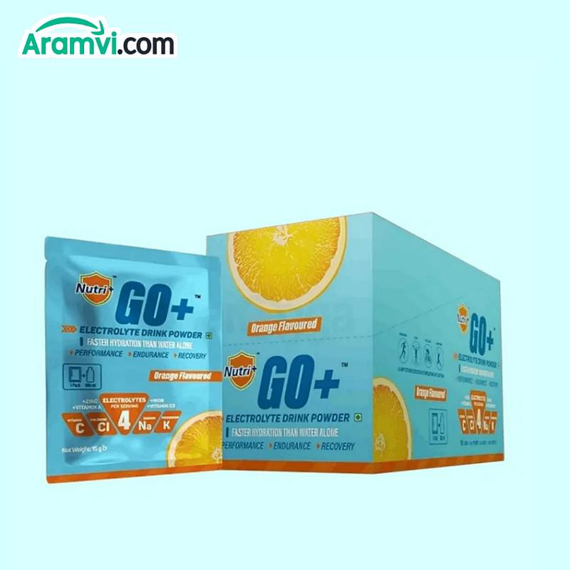 Nutri+ GO+ Electrolyte Drink Powder (Orange Flavor) 15gm