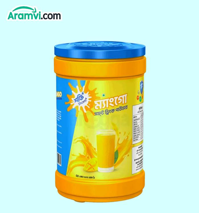 Shokti+ Mango Soft Drink Powder-Plastic 500gm Jar