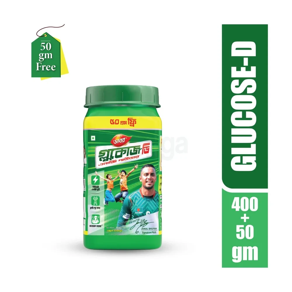 Dabur Glucose-D Energy Powder 400g Jar + 50g Extra