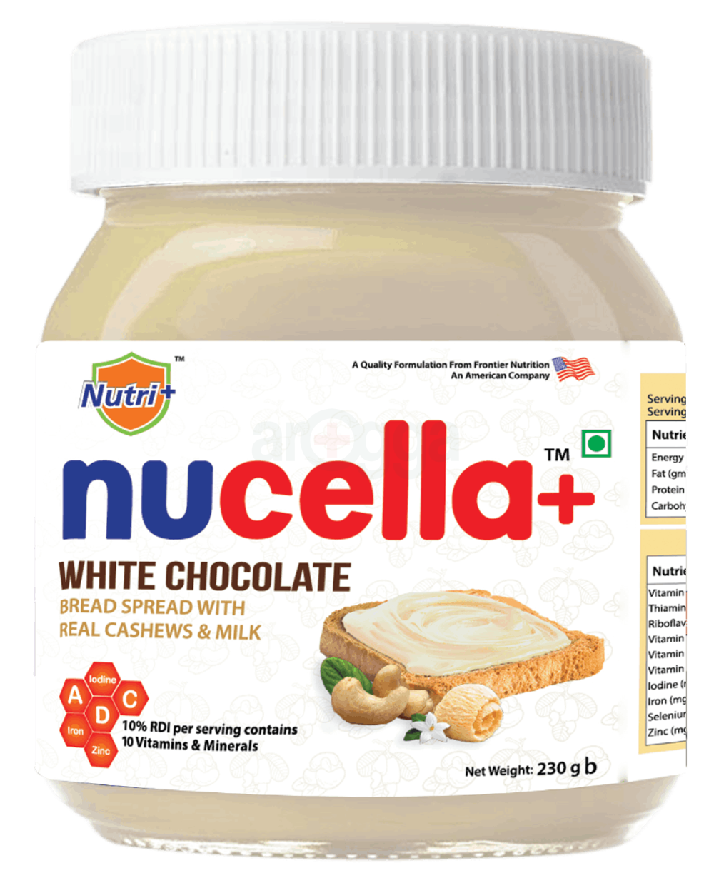 Nucella+ White Chocolate Bread Spread Cashewnut & Milk