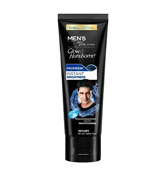 Mens Fair & Lovely Glow & Handsome Instant Brightness Face Wash - 100g