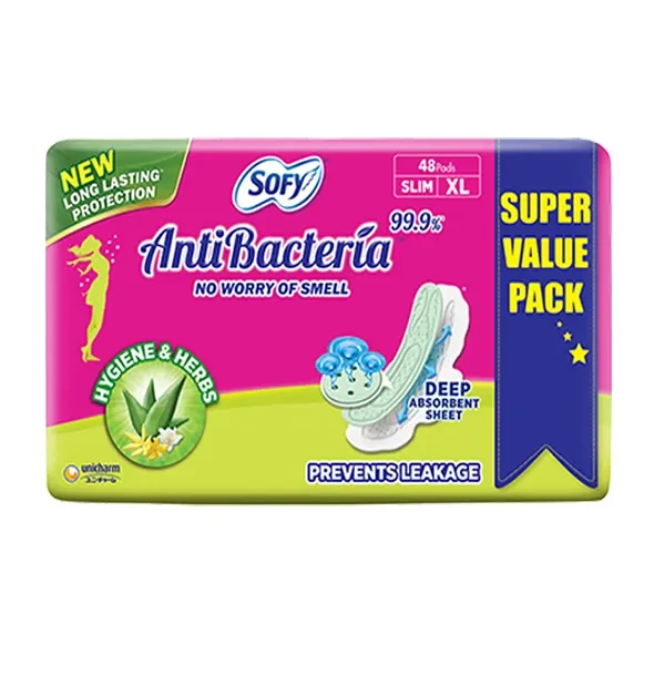 Sofy Anti Bacteria XL Slim Sanitary Napkin (290mm) - 48 Pads