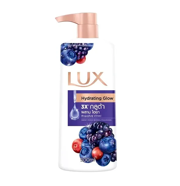 LUX Body Wash Hydrating Glow Sweet Mixed Berries Fragrance - 500ml