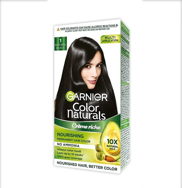 Garnier Hair Color Natural Black 1 - (35ml + 30g)