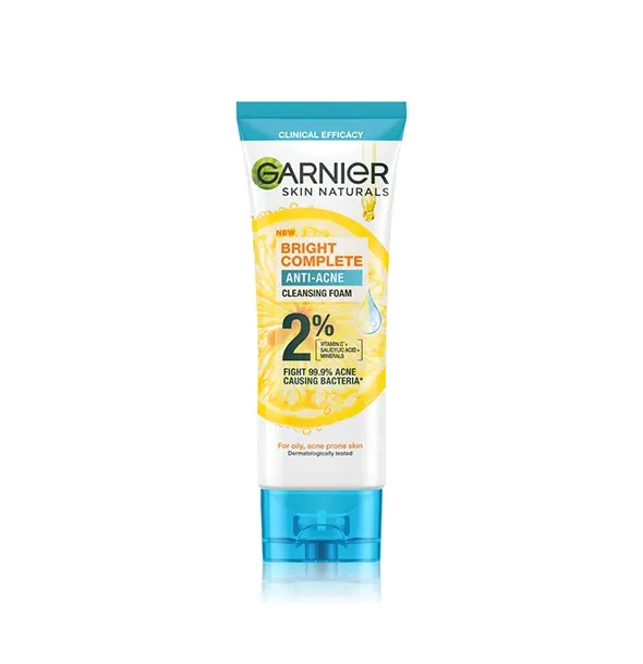 Garnier Bright Complete Anti Acne Cleansing Foam - 100ml