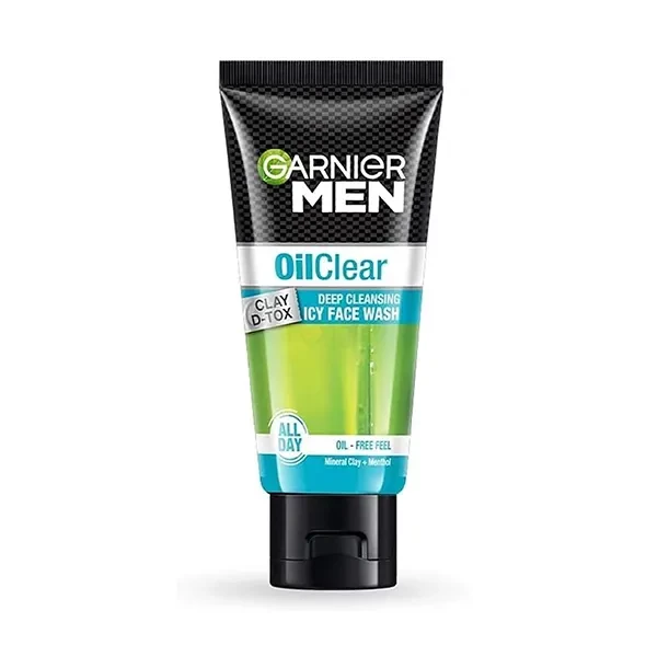 Garnier Men Oil Clear Clay D-Tox Deep Cleansing Icy Face Wash - 100g