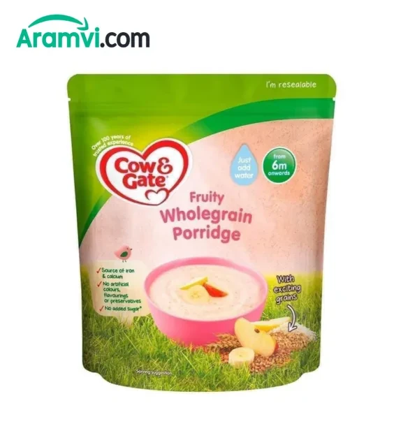 Cow & Gate Fruity Wholegrain Porridge Baby Cereal (6m+) - 125g