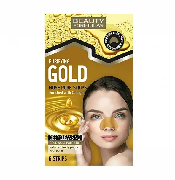 Beauty Formulas Purifying Gold Nose Pore Strips - 6 Strips