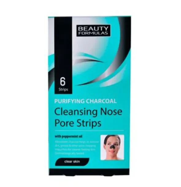 Beauty Formulas Purifying Charcoal Cleansing Nose Pore Strips - 6pieces
