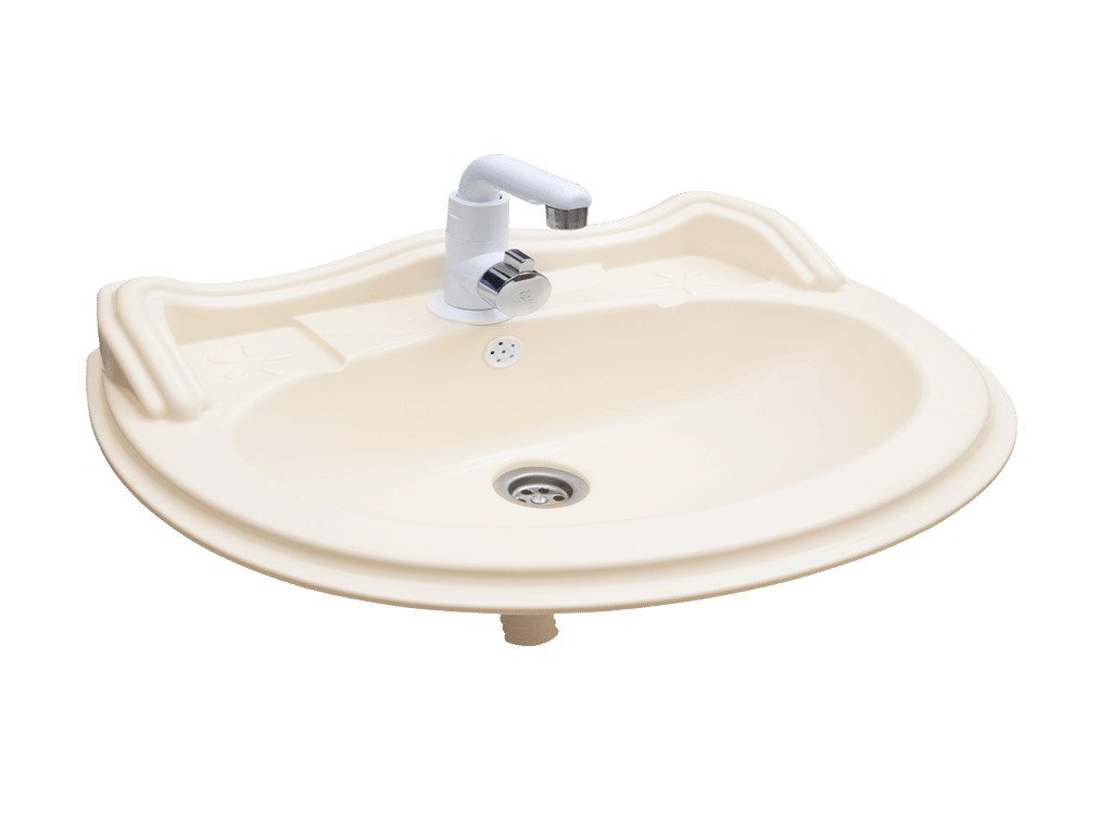 Deluxe Plastic Basin Off White