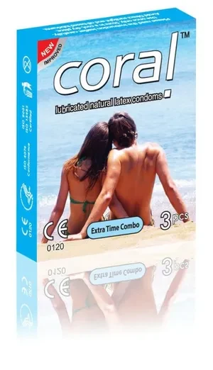 Coral Condom Extra Time Combo 3's Pack