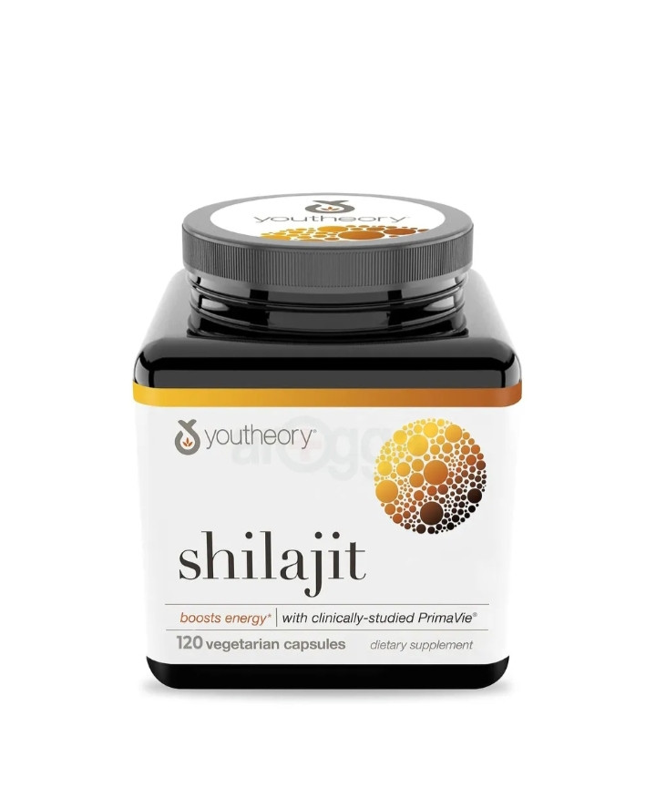 Youtheory Shilajit - 500 mg Shilajit Capsules - Energy Supplement - Supports Stamina & Endurance - Gluten, Dairy & Soy Free - 120 Vegetarian Capsules