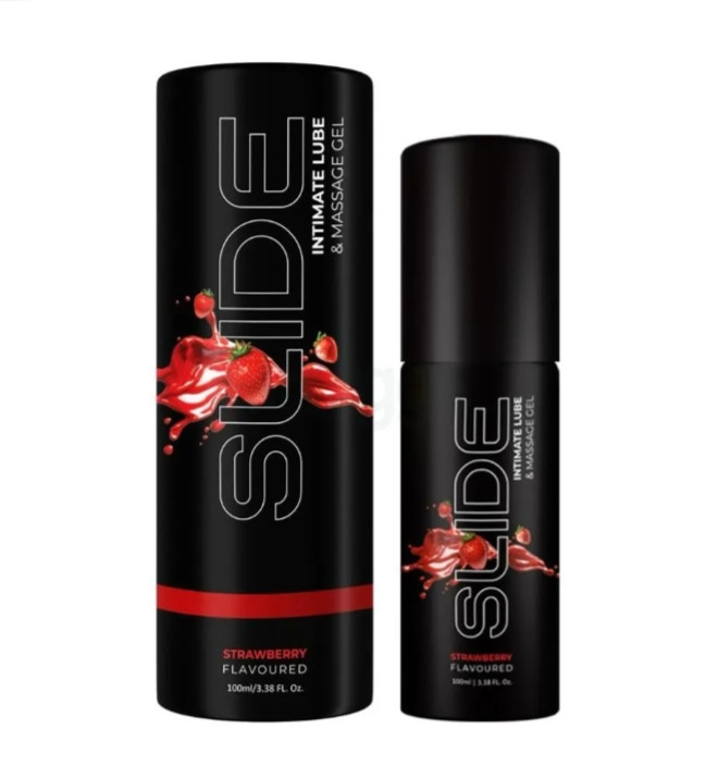NottyBoy SLIDE Water Based Personal Lubricant Intimate Massage Lube Gel (Strawberry Flavored) – 100ml