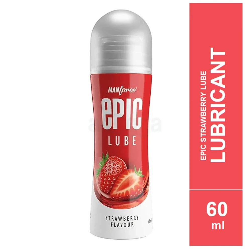 Manforce Epic Lube Strawberry Flavored Lubricant Gel - 60ml(Made in India)