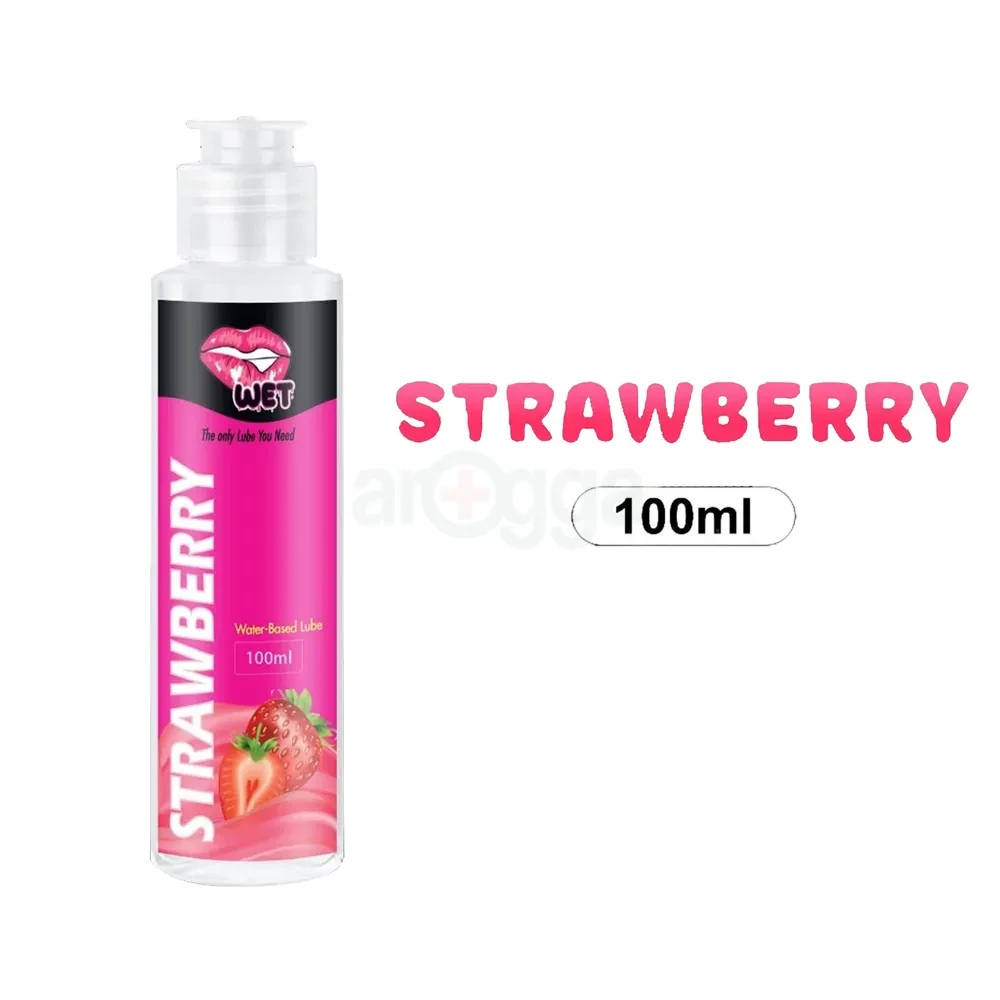 WET Strawberry Water Based Personal Lubricant Massage Gel - 100ml