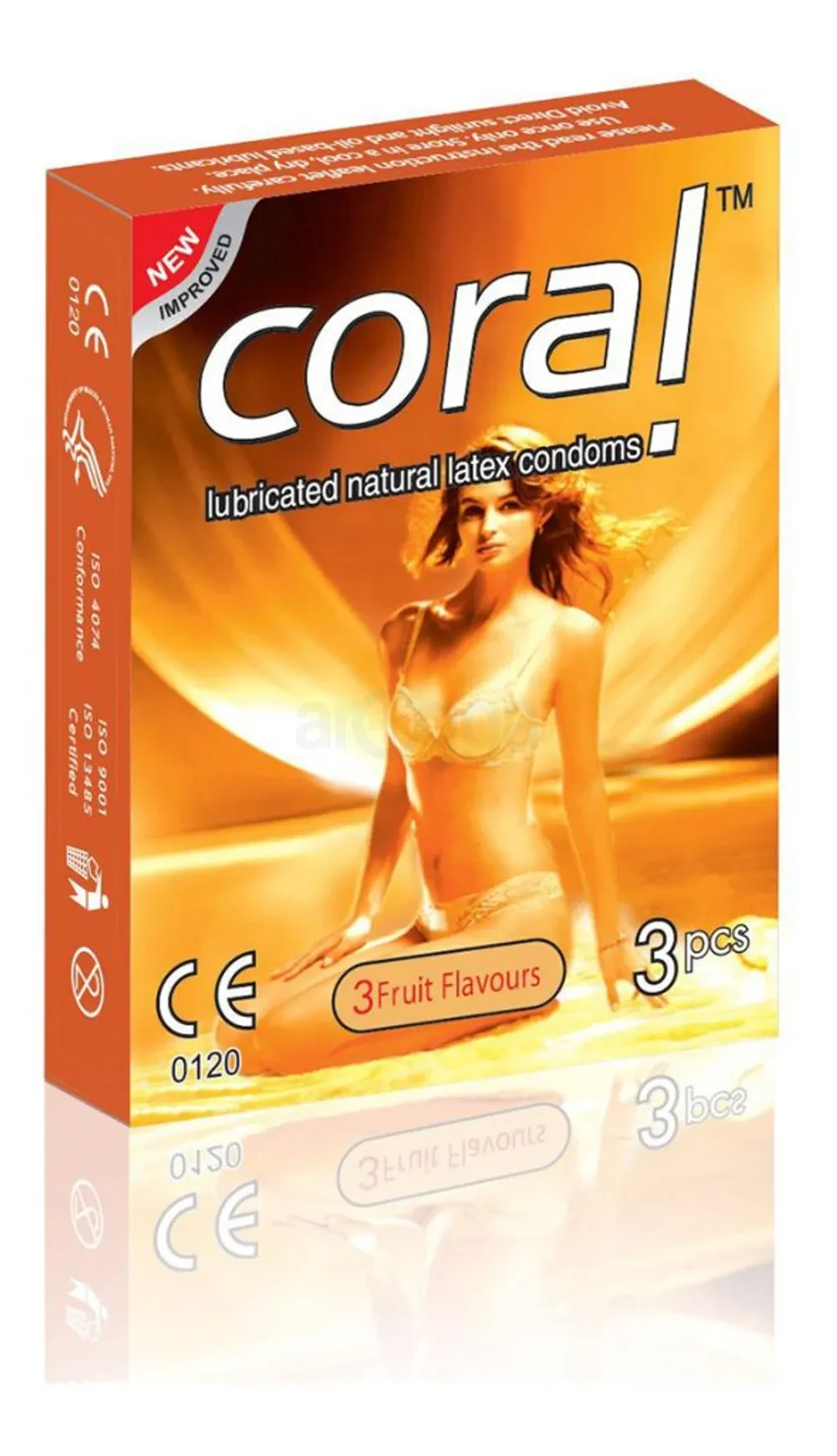 Coral Condom 3-Fruit Flavours (Girls) 3's Pack