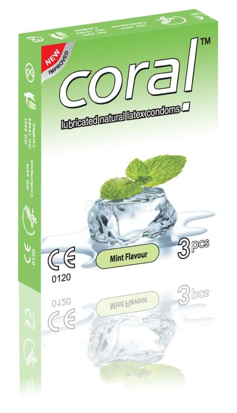Coral Condom Mint Flavour 3's Pack