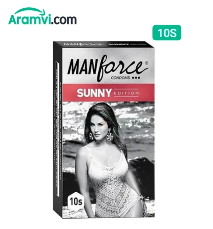 Manforce Sunny Edition Ribbed & Dotted Condoms - 10pcs Pack (Made in India)