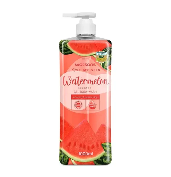 Watsons Watermelon Softening & Moisturising Gel Body Wash - 1000ml