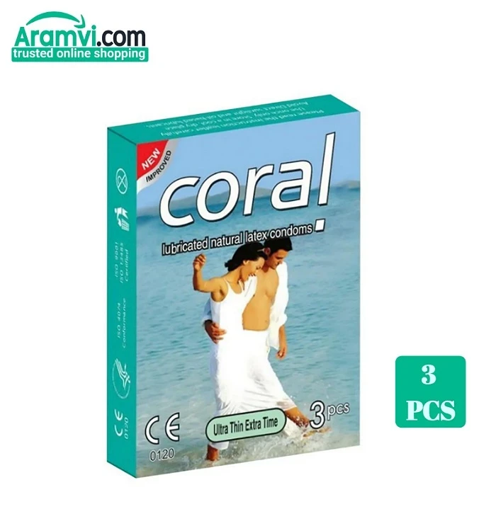 Coral Condom Ultrathin Extra Time 3's Pack